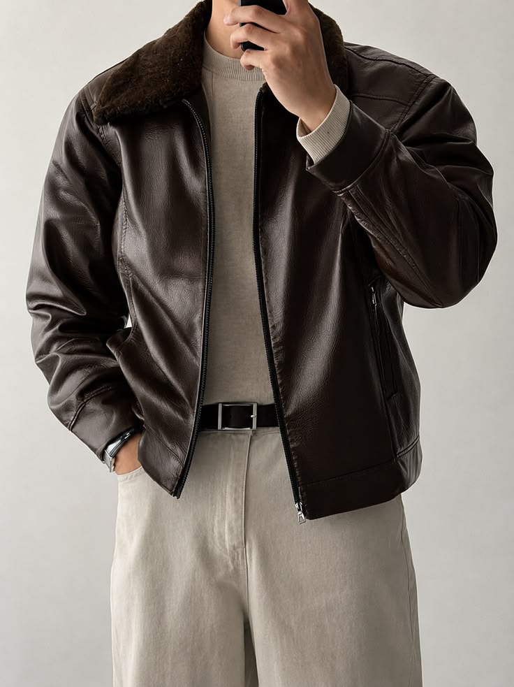 Mocha Luxe Brown Leather Jacket
