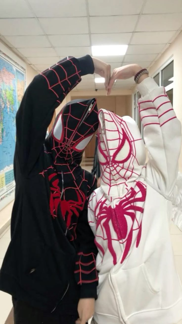 Black & White Spider-Man Couple Jackets