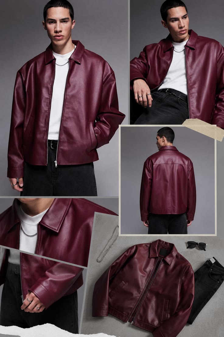 Cherry Leather Jacket – Premium Classic Fit