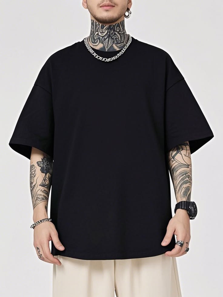 simple black t -shirt