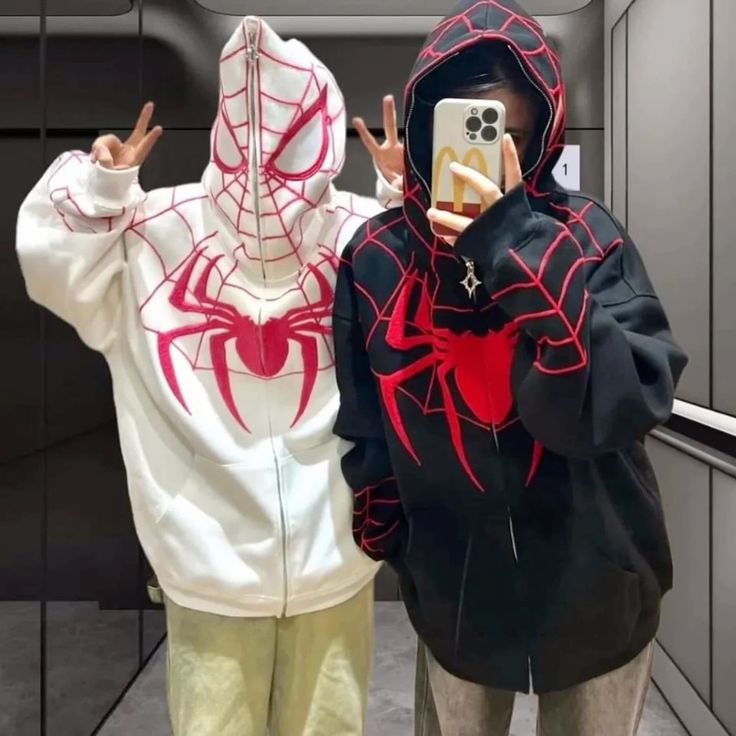 Black & White Spider-Man Couple Jackets